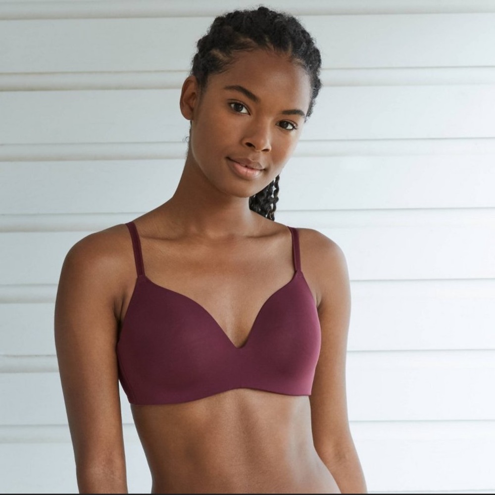 Women’s Auden Bliss Bra- Burgundy. Size 34DD
